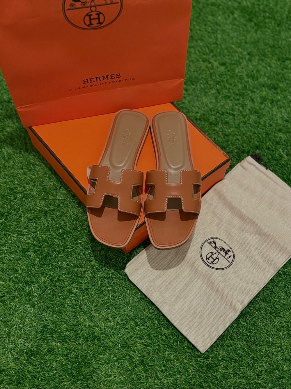 Hermès Oran Sandal Brown EU 38